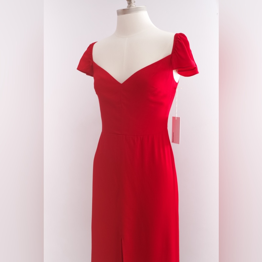 Reformation Baxley Dress in Cherry • US 4 • NWT - Picture 7 of 13